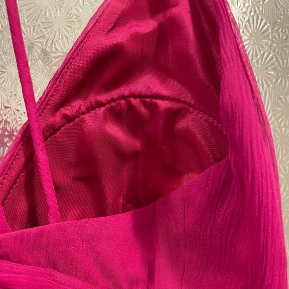 Pink Chiffon Floor Length Gown - Picture 7 of 10